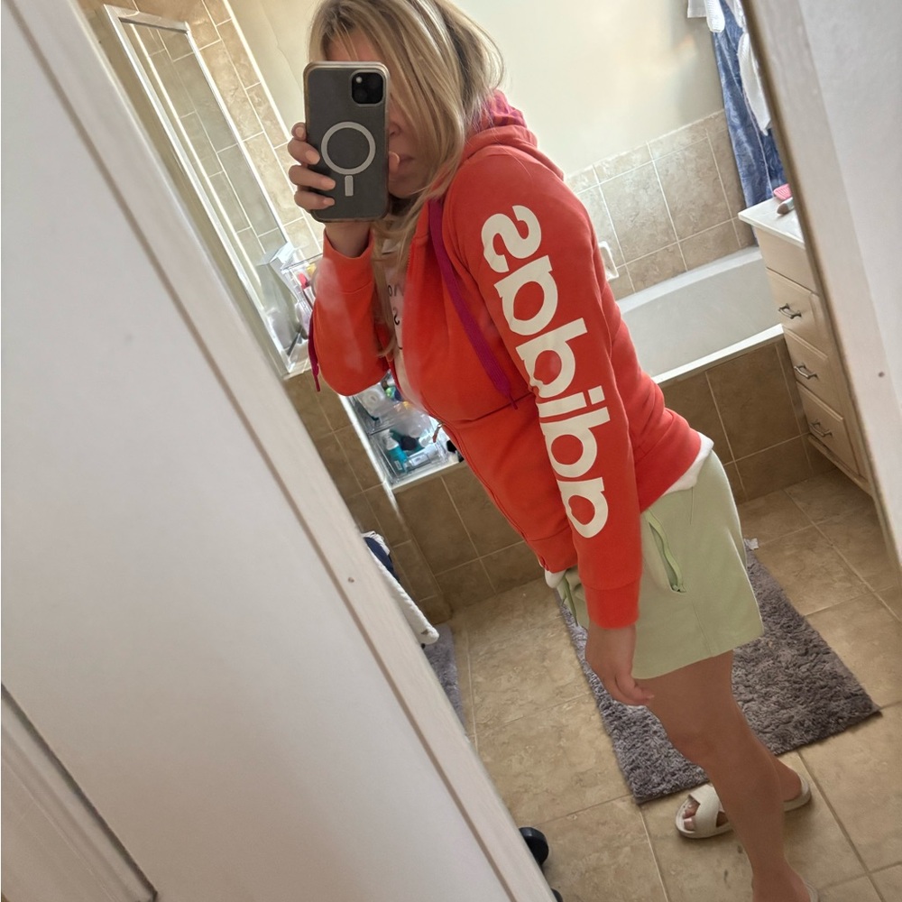 Adidas Women's Vibrant Orange Hoodie